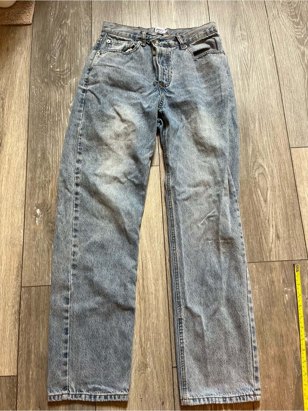 Princess Polly Button Fly 90s Light Wash mom Jean Size 4